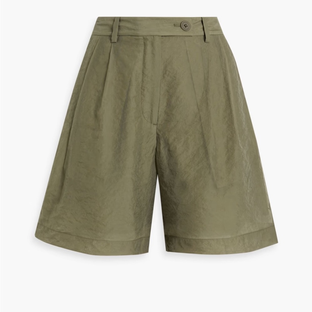 Helmut Lang Green Bermuda Shorts Tailored Relaxed Fit